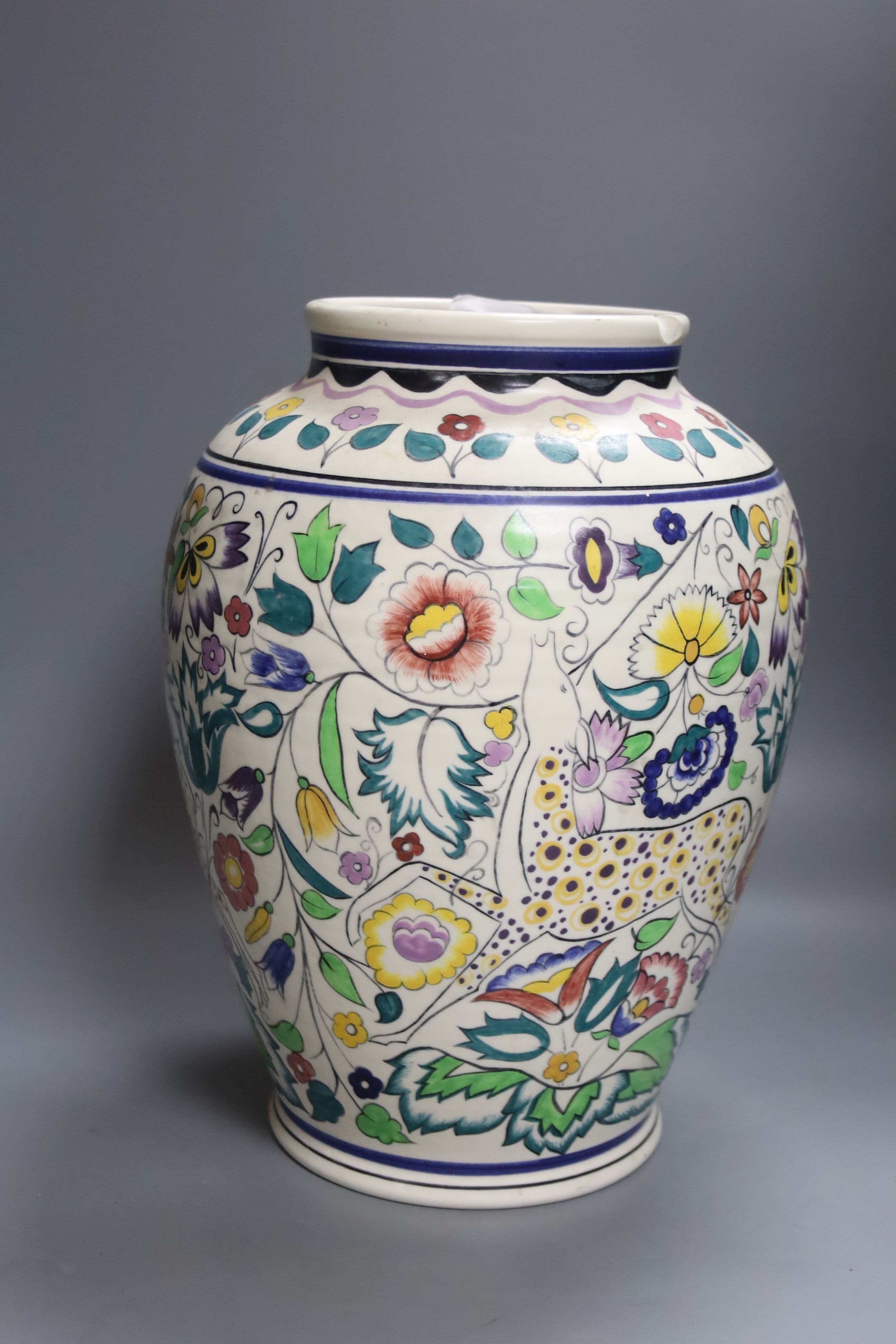 A large Poole pottery vase, height 33cm